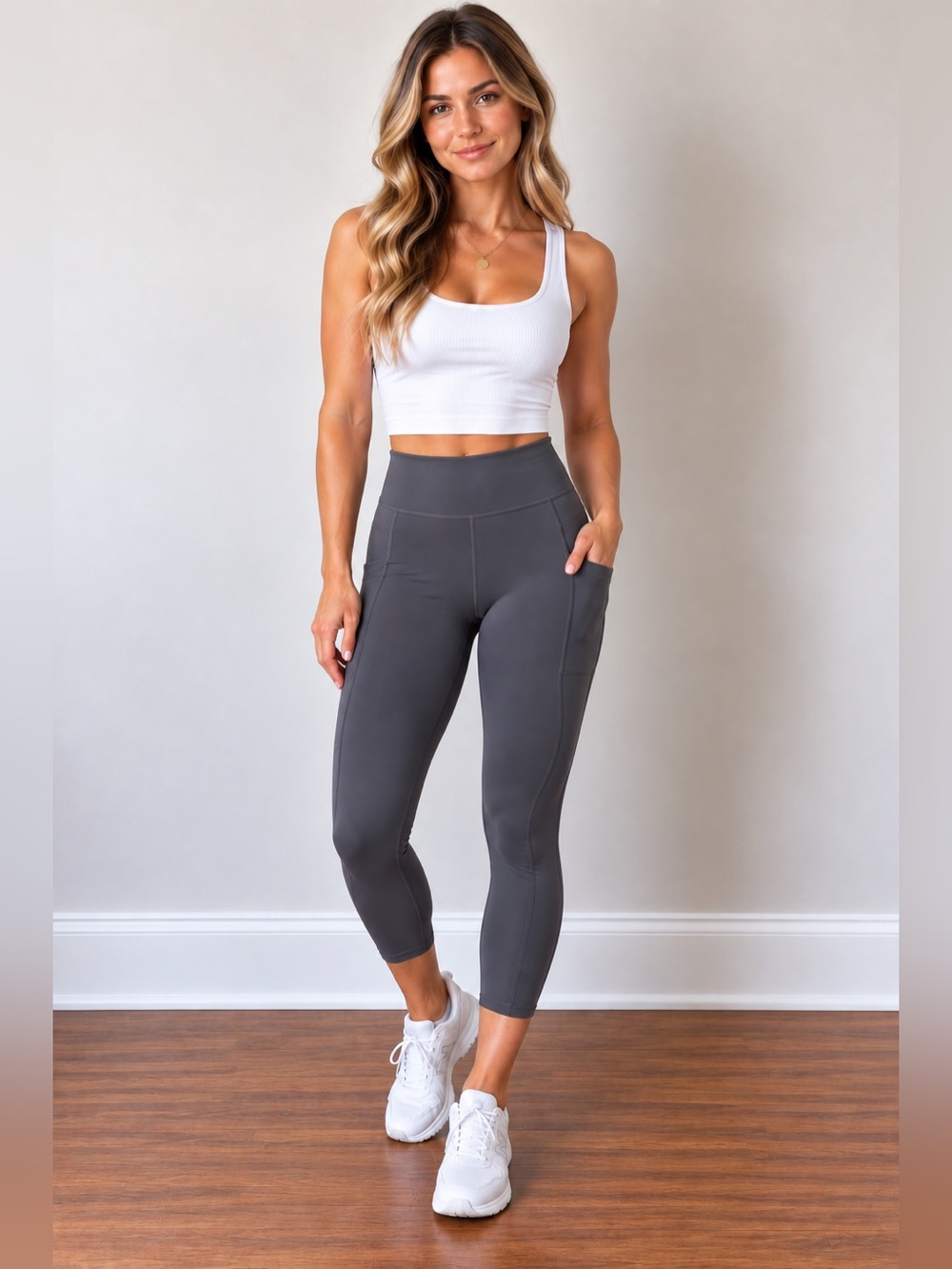 lululemon athletica Dark Gray High-Rise Leggings with Side Pockets